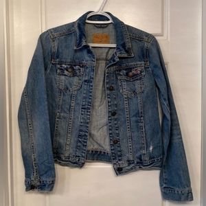 Hollister Distressed Denim Jacket, Skinny Fit